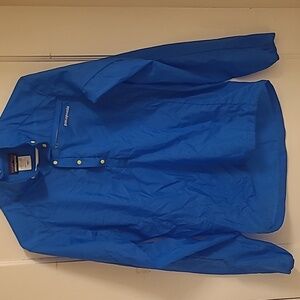 Patagonia Men's Bright Blue Houdini Pullover  Snap Up Jacket